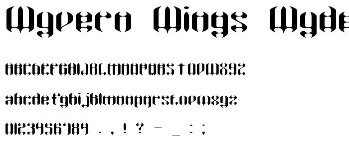 Wyvern Wings Wyde BRK font